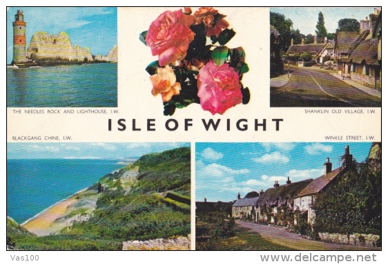 CPA ISLE OF WIGHT- PANORAMA, LIGHTHOUSE, STREET - Sonstige & Ohne Zuordnung