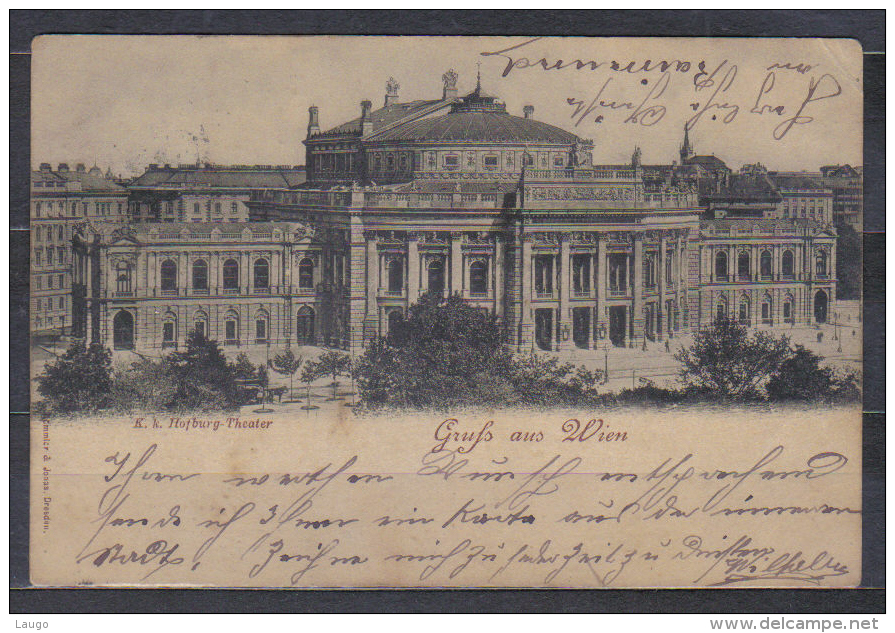 Austria Postcard Wien K.k. Hofburg Theater , Posted 1899 To Wingstadt  , Quality See Scan - Wien Mitte
