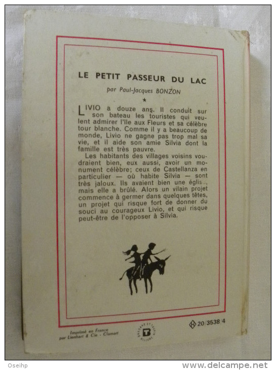 Le PETIT PASSEUR Du LAC Paul Jacques Bonzon Illustratrions Jacques Poirier - Bibliothèque Rose 335 - Bibliotheque Rose