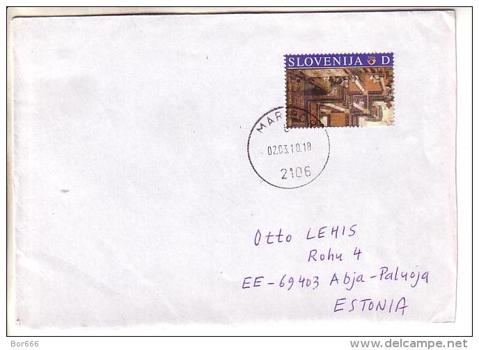 GOOD SLOVENIA Postal Cover To ESTONIA 2010 - Good Stamped: Art - Slovenia