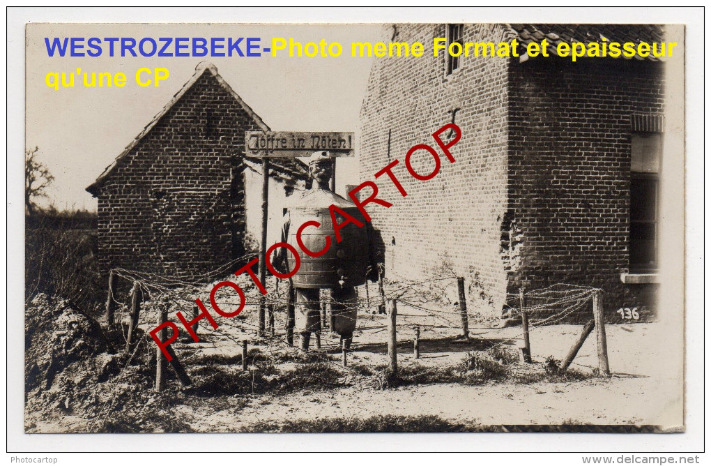 WESTROZEBEKE-JOFFRE-Ulk-Ironie-Photo Allemande-Guerre 14-18-1WK-Militaria-BELGIEN-BELGIQUE-Flandern- - Staden