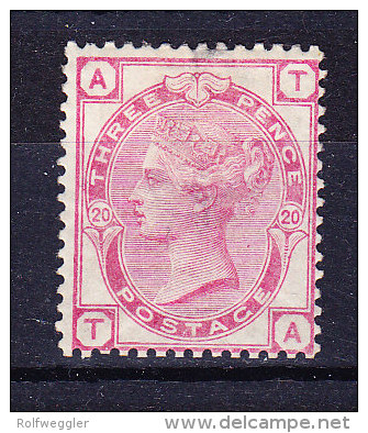 1879  SG 144 * Queen Victoria 3 D. Rose Platte 20 - Ungebraucht