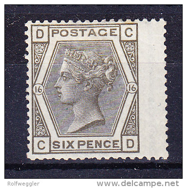 1878  SG 147 * Queen Victoria 6 D. Grey Platte 16 - Ongebruikt