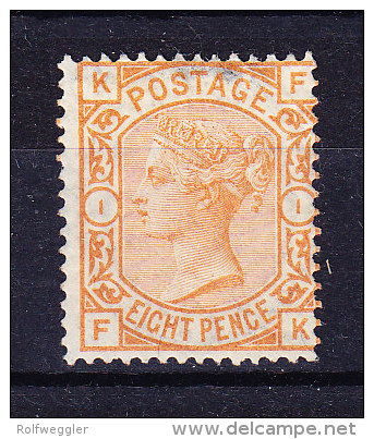 1880 SG 156 * Queen Victoria 8 D. Orange. Rückseitig Oben Dünne Stelle. Thinned At Back, Top. - Neufs