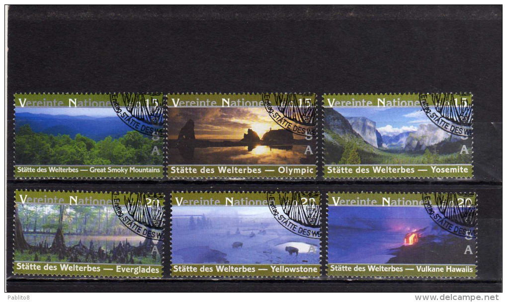 UNITED NATIONS AUSTRIA VIENNA WIEN - ONU - UN - UNO 2003 WORLD HERITAGE PARKS USA PATRIMONIO MONDIALE UMANITA´ USED - Used Stamps