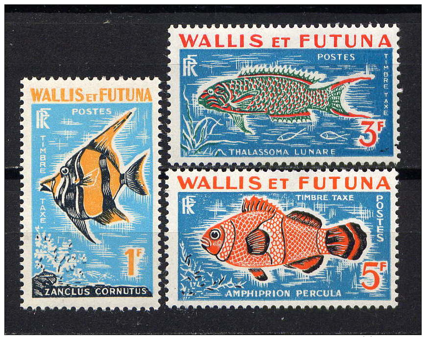 WALLIS - N° T37/39** - POISSONS - Unused Stamps