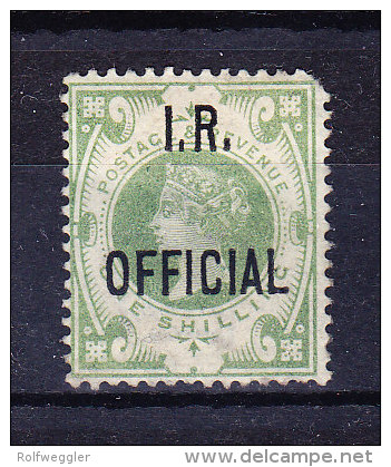 1882/1901 SG 015  Queen Victoria 1 S. Green Aufdruck I.R. OFFICIAL * - Neufs