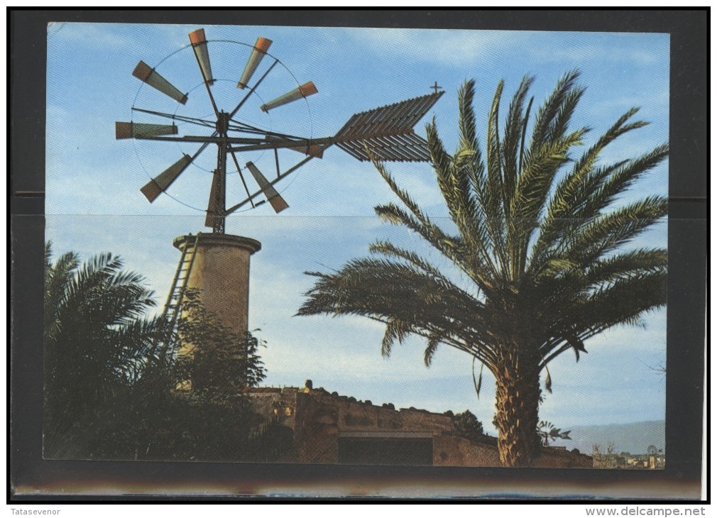 SPAIN Brief Postal History Envelope ES 011 Post Card Windmill - Brieven En Documenten