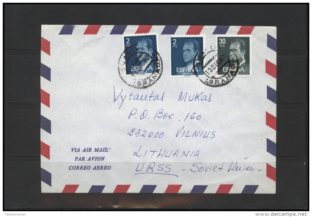 SPAIN Brief Postal History Envelope Air Mail ES 019 Personalities King - Cartas & Documentos