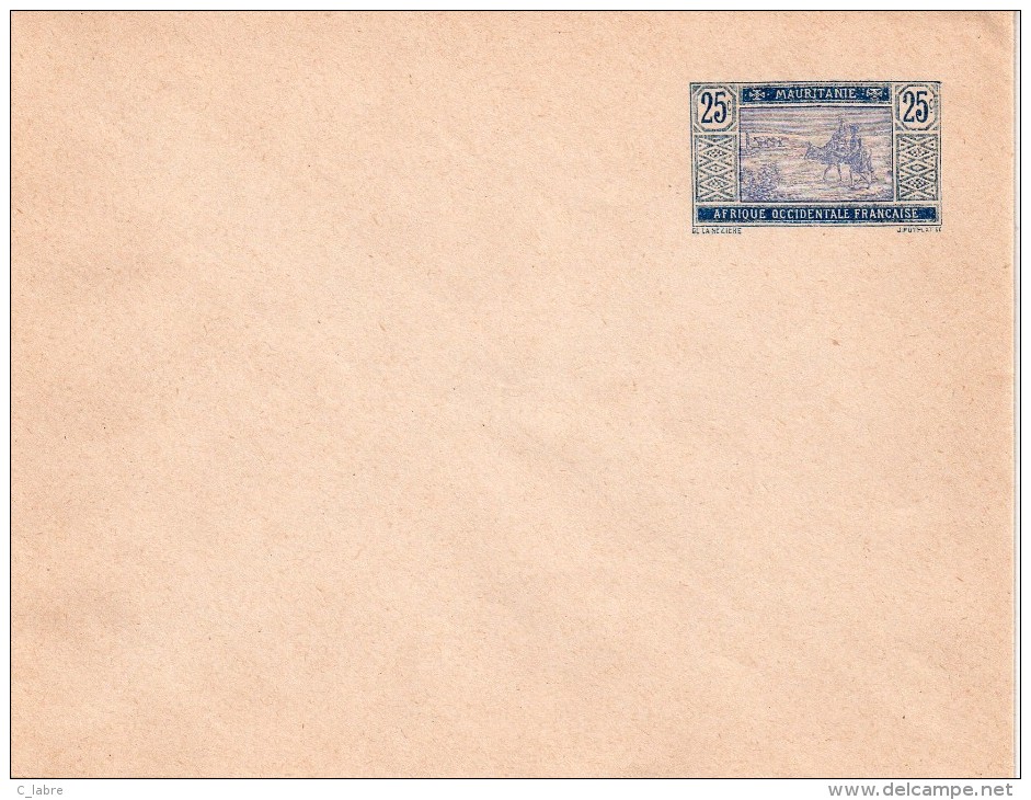 MAURITANIE : ENTIER POSTAL  . 1917 . ACEP . ENV N°5 . TYPE CARAVANE . TB . - Lettres & Documents