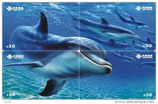 D04005 China Phone Cards Dolphin Puzzle 40pcs - Delfines