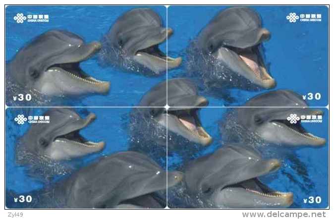 D04005 China Phone Cards Dolphin Puzzle 40pcs - Delfines