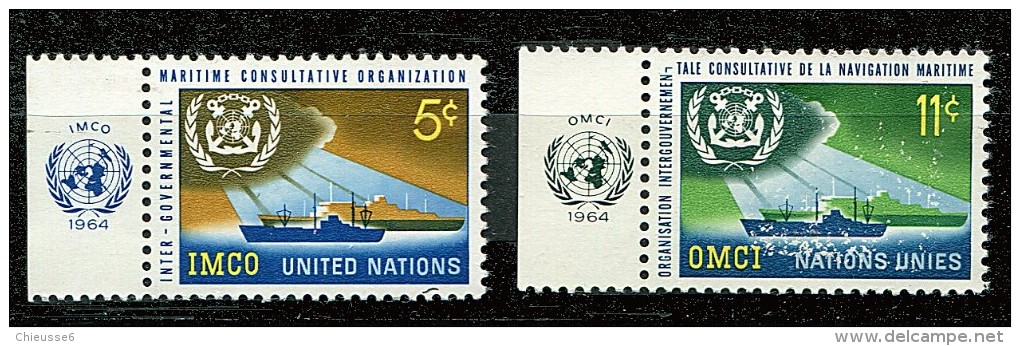 Nations Unies - New York** N° 119/120 - OIMCI - IMCO - Unused Stamps