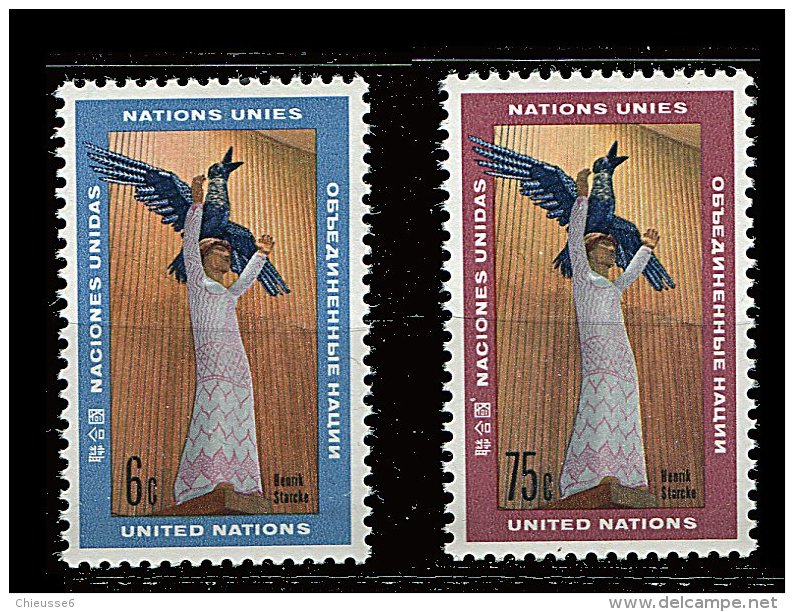 Nations Unies - New York** N° 177/178 - L'art Aux Nations Unies Statue D'H. Starke - Neufs