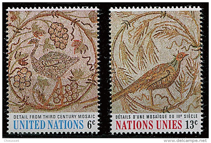 Nations Unies - New York** N° 195/196 - L'art Aux  Nations Unies (mosaïque Tunisienne) - Neufs