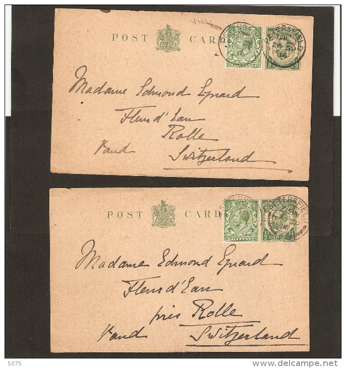 Lot Entiers (4) Obl PETERSFIELD - Stamped Stationery, Airletters & Aerogrammes