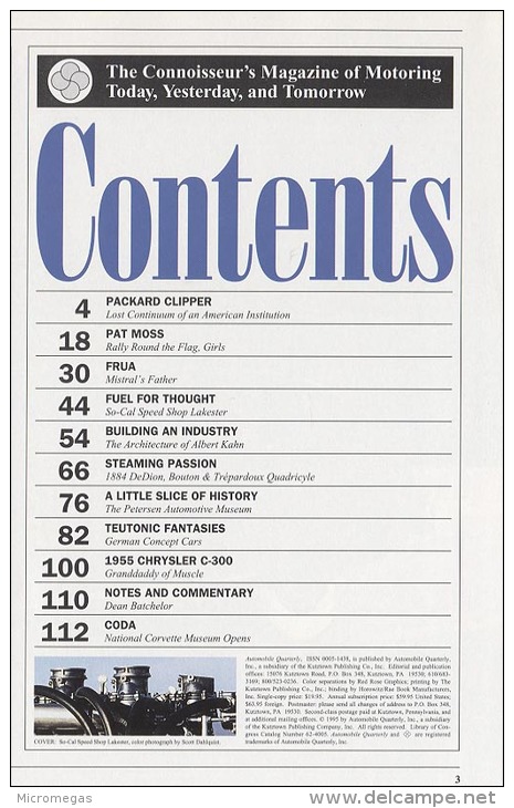 Automobile Quarterly - 34/1 - 1996 - Verkehr