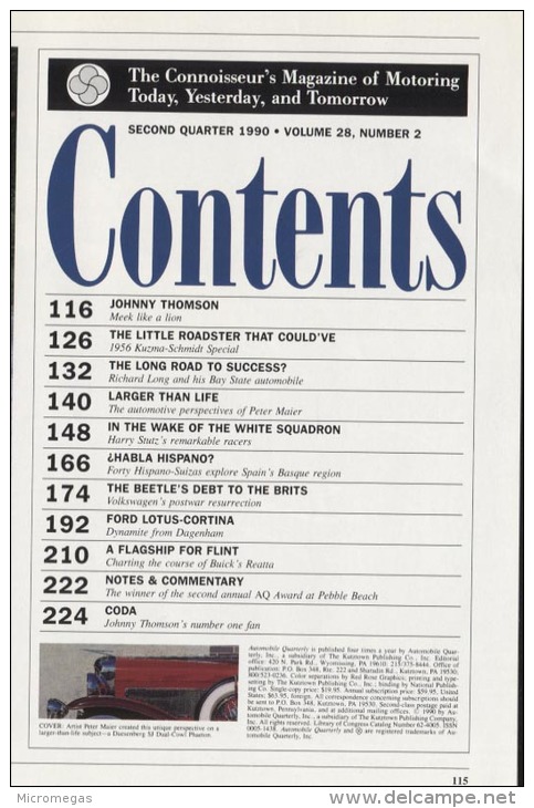 Automobile Quarterly - 28/2 - 1990 - Transportation