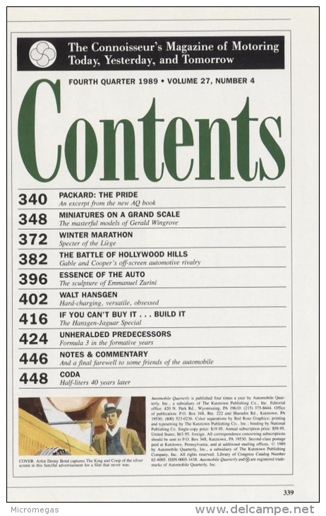 Automobile Quarterly - 27/4 - 1989 - Transports