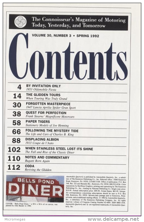 Automobile Quarterly - 30/3 - 1992 - Transports