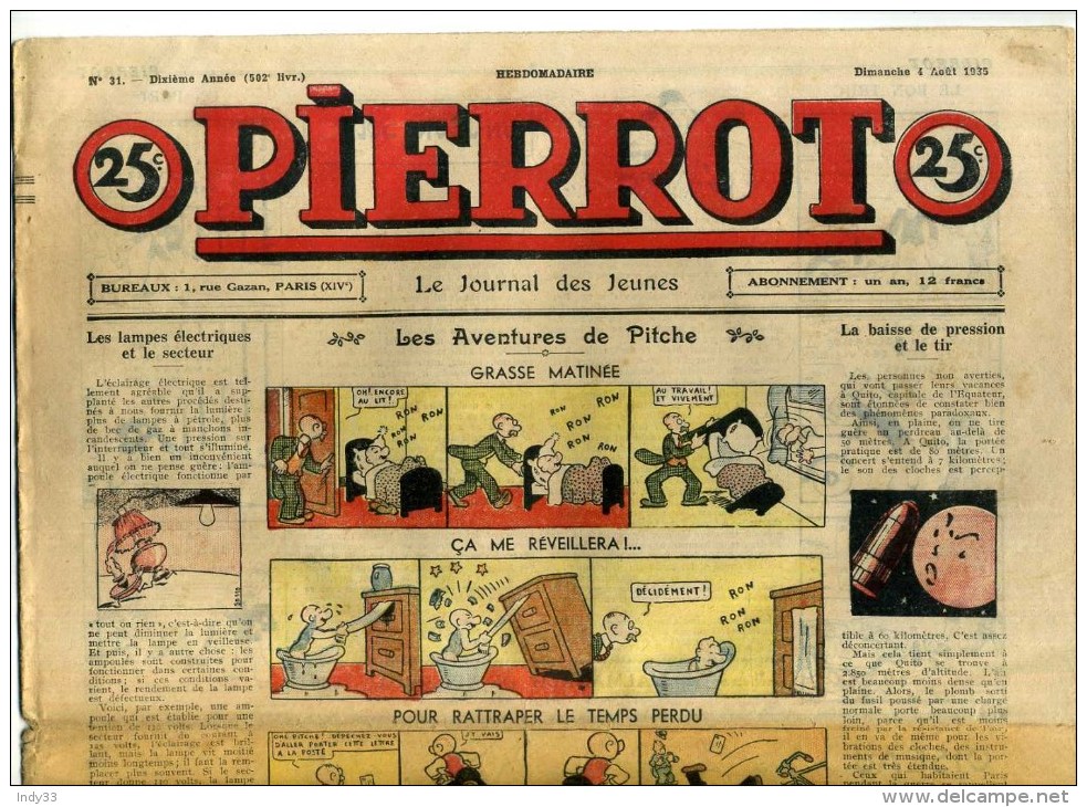 - PIERROT N° 31 . 4/8/1935 . - Pierrot