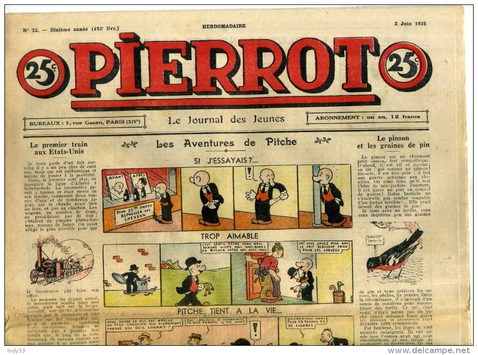 - PIERROT N° 21 . 26/5/1935 . - Pierrot