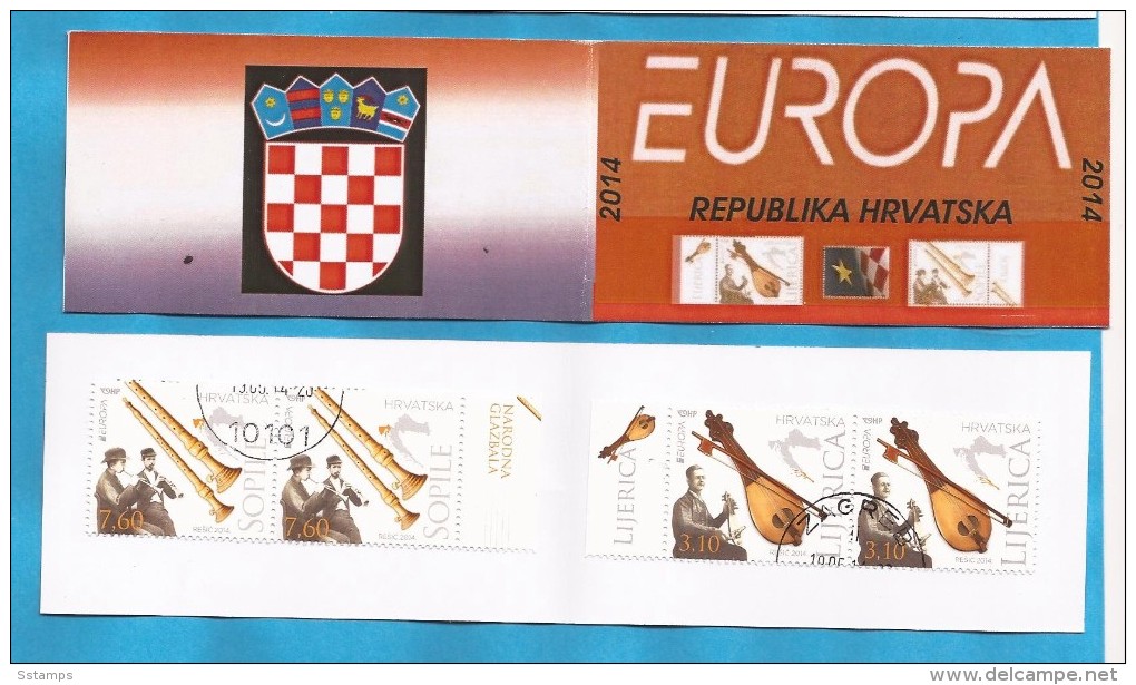 2014  EUROPA KROATIEN HRVATSKA CROAZIA FOLK INSTRUMENTS   USED   BOOKLET - 2014