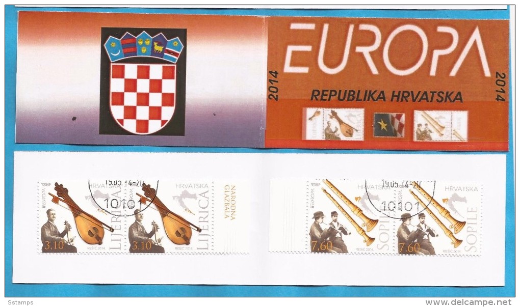 2014  EUROPA KROATIEN HRVATSKA CROAZIA FOLK INSTRUMENTS   USED   BOOKLET - 2014