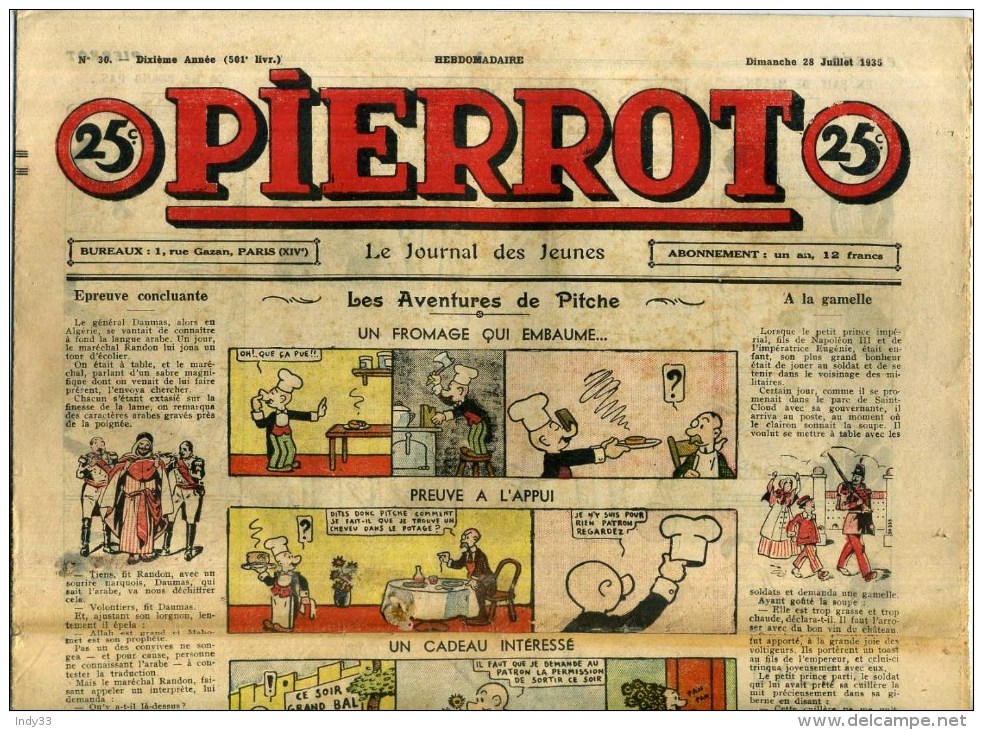 - MAGAZINE PIERROT N° 30 . 28/7/1935 . - Pierrot