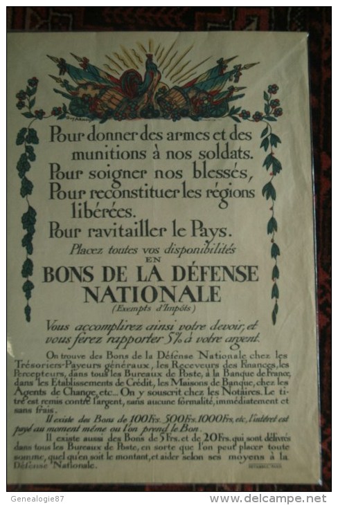 MILITARIA GUERRE 1914-1918- BELLE AFFICHE POUR DONNER DES ARMES... GUY ARNOUX* IMPRIMEUR JOMBART-DEVAMBEZ PARIS - Plakate