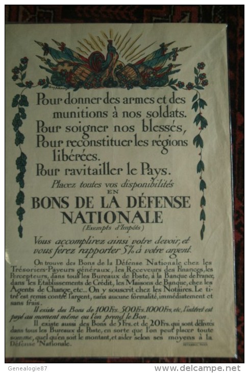 MILITARIA GUERRE 1914-1918- BELLE AFFICHE POUR DONNER DES ARMES... GUY ARNOUX* IMPRIMEUR JOMBART-DEVAMBEZ PARIS - Affiches