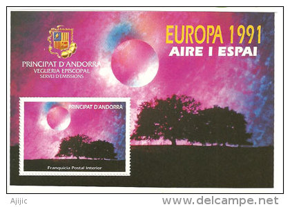 ANDORRE.   Europa 1991 L'ESPACE.  Un Bloc-feuillet Neuf ** - 1991