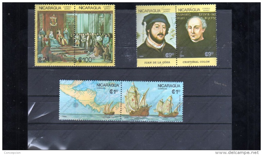 NICARAGUA Nº 1433 AL 1434 Y AE 1171 AL 1174 - Christophe Colomb