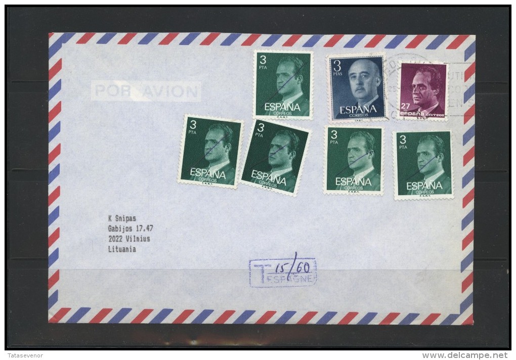 SPAIN Brief Postal History Envelope Air Mail ES 081 Personalities King - Cartas & Documentos