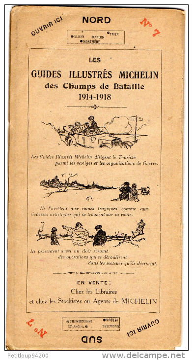 CARTE ROUTIERE SUR TOILE   MICHELIN  N0 7  Verdun/Metz/Sedan/Arlon/Trier/Montmédy/Thionville/Sarreguemines   ANNEES 1920 - Cartes Routières