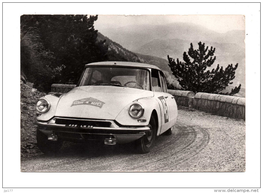 Automobile Citroen DS Pilote Trautmann Chopin Coupe Des Alpes 1962 Au Col Du Lautaret Carte Pub Societe Citroen - Voitures De Tourisme