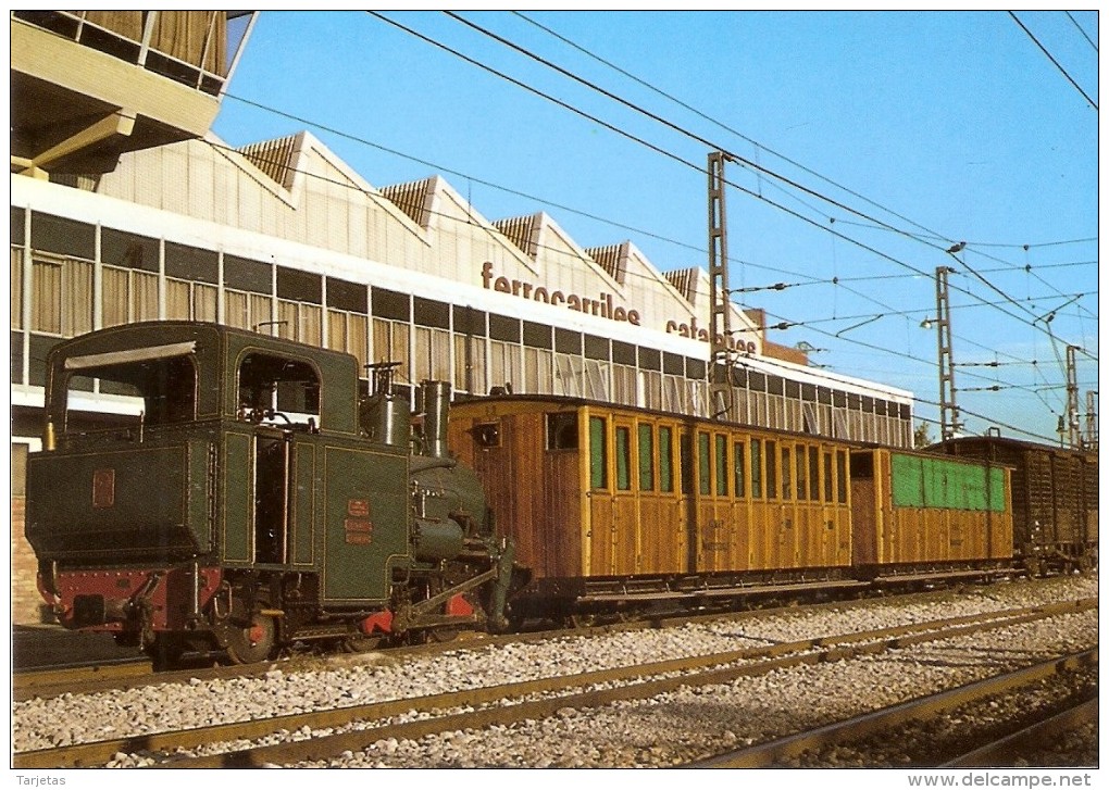 Nº64 POSTAL DE ESPAÑA DEL CREMALLERA DE MONTSERRAT EN MARTORELL  (TREN-TRAIN-ZUG) AMICS DEL FERROCARRIL - Trenes