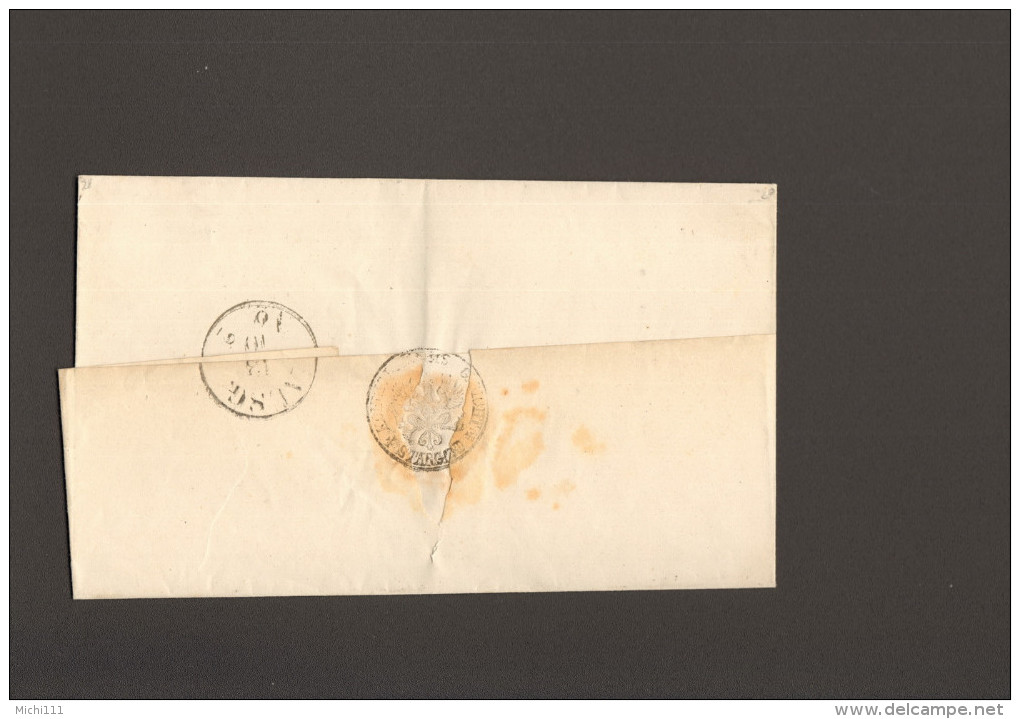 Preussen/Pommern Alt-Brief(-Hülle) 1869 Mit Stempel Von Stargard (Pommern) Nach Glückstadt 2 Bilder - Cartas & Documentos