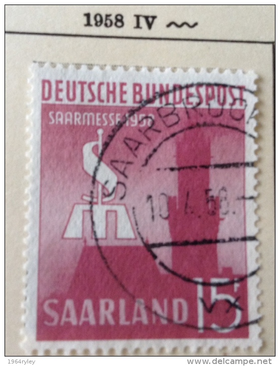 Saar - 1958 O/used Mi 435 - Gebruikt