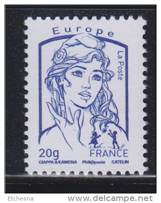 Marianne Et La Jeunesse Gommé Faciale Lettre Europe -20g  N° 4768 Bleu Neuf - 2013-2018 Marianne De Ciappa-Kawena