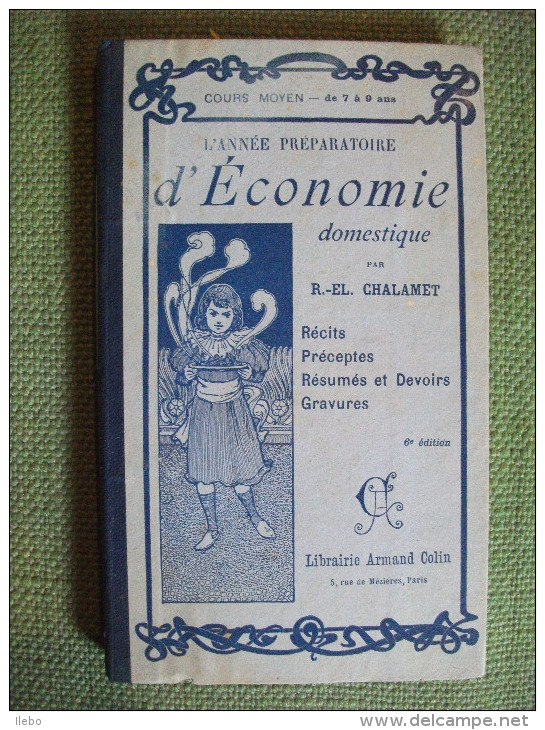 Année Préparatoire D´économie Domestique De Chalamet  Cours Moyen  école Primaire 1902 Cuisine - 6-12 Ans