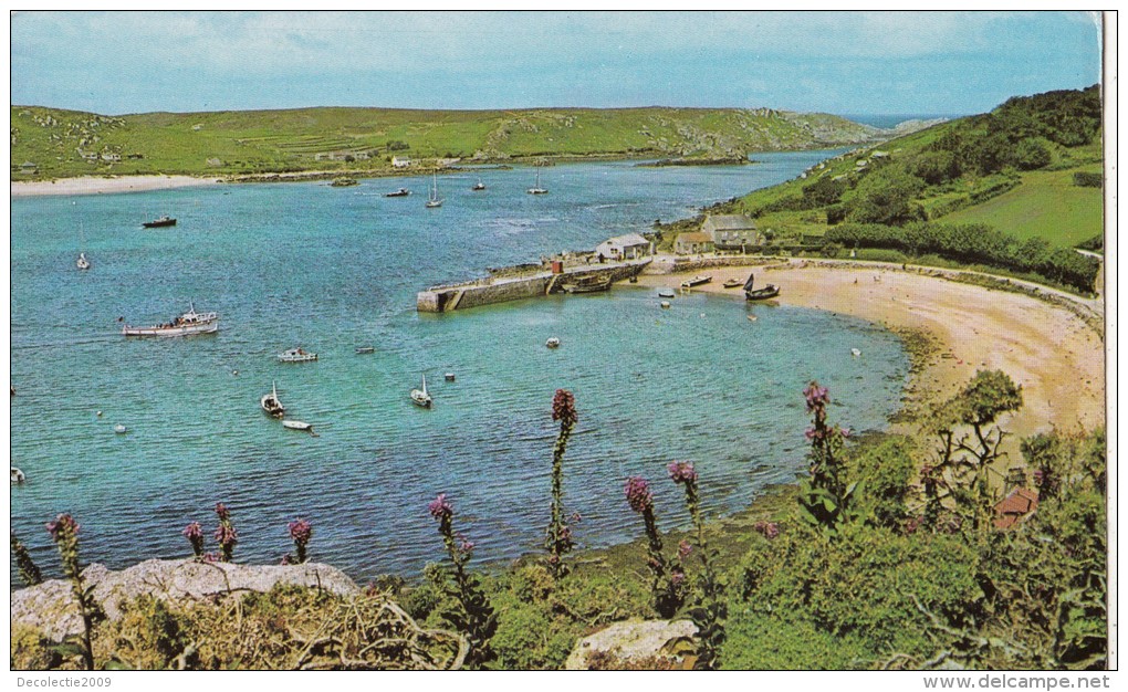 BF13596 New Grimsby Harbour Tresco Scilly United Kingdom Front/back Image - Scilly Isles