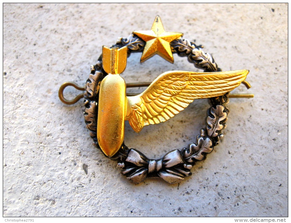 ANCIEN INSIGNE ARMEE DE L´AIR BREVET ELEVE BOMBARDIER DRAGO OLIVIER METRA ETAT EXCELLENT - Luftwaffe