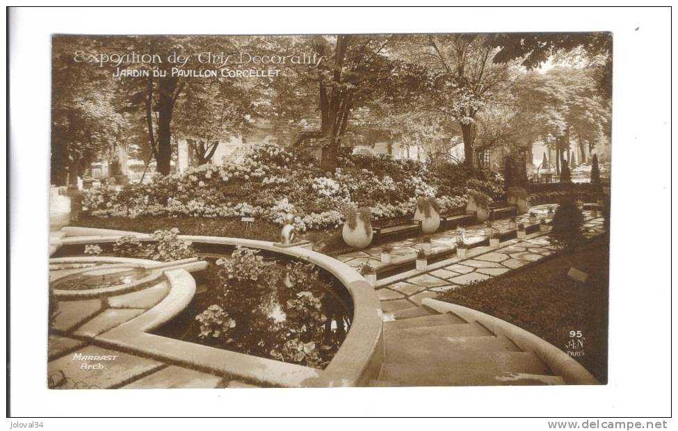 Exposition ARTS DECORATIFS PARIS 1925 - Jardin Du Pavillon Corcellet - Marrast Arch. - Edit AN  95 - Ausstellungen