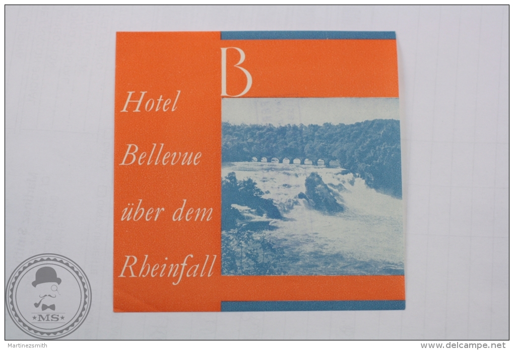 Hotel Bellevue über Dem Rheinfall - Germany - Original Hotel Luggage Label - Sticker - Hotel Labels