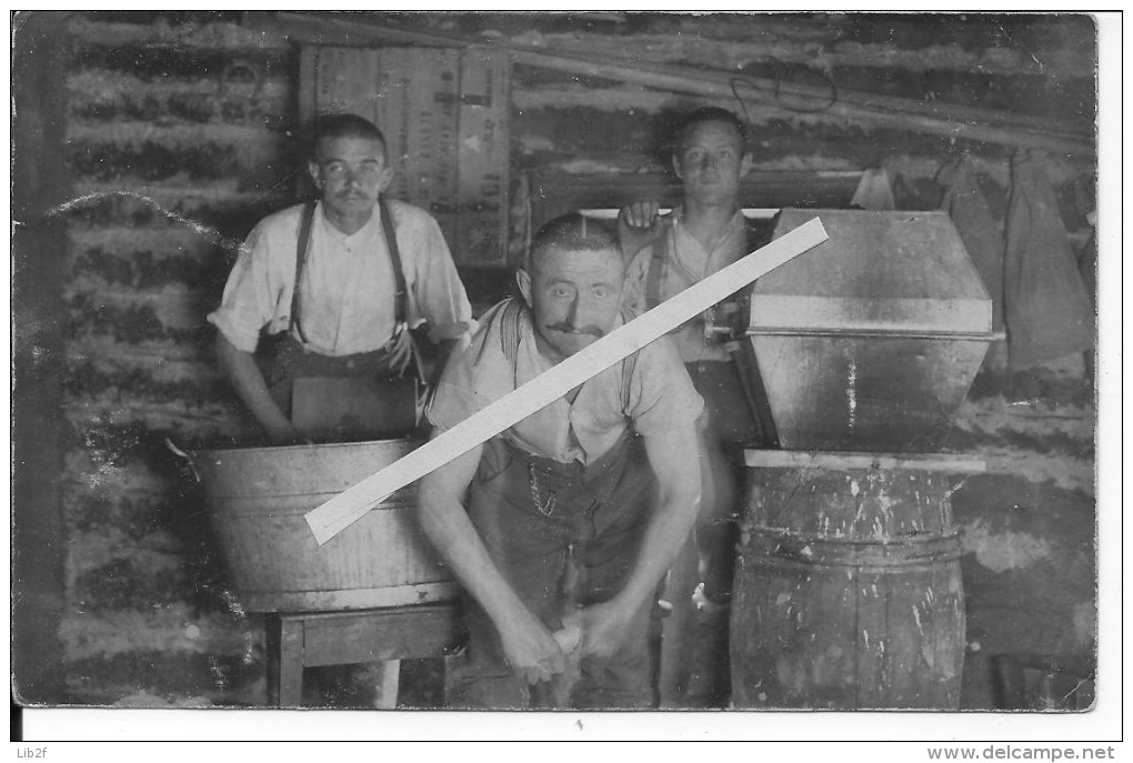 Soldats Allemands La Lessive Corvée De Linge (machines à Laver)  1carte Photo 14-18 Ww1 WwI Wk - War, Military