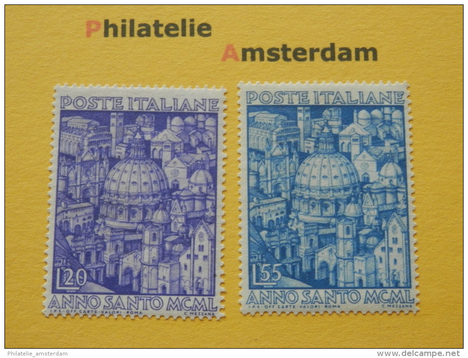 Italy 1950, ANNO SANTO: Mi 793-94, * (set II) - 1946-60: Nieuw/plakker