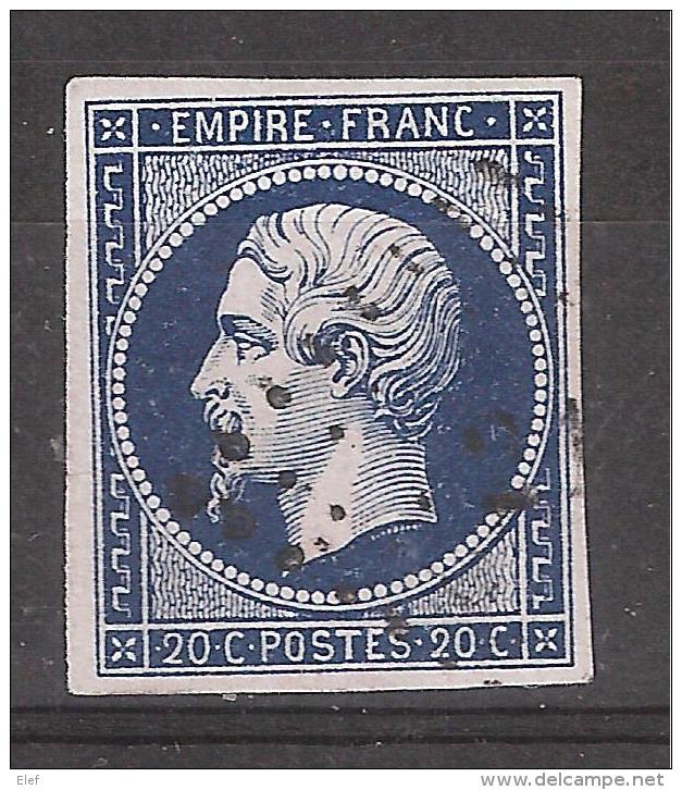 Empire N° 14 A B, BLEU NOIR INTENSE Obl Pc  21 De AILLAS, Gironde, INDICE 17, Belle Nuance   TTB, RARE !!!!!! - 1853-1860 Napoléon III