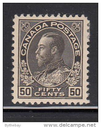 Canada MH Scott #120a 50c George V Admiral Issue, Black, Wet Printing - Neufs