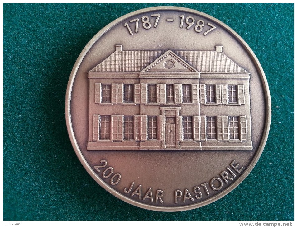 200 Jaar Pastorie Sint Bartoholomeus Merksem, 1987, 60 Gram (medailles0286) - Autres & Non Classés